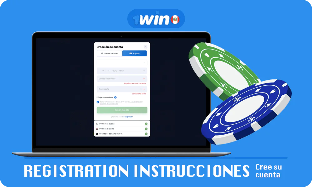 1win Registration Instrucciones - Cree su cuenta personal