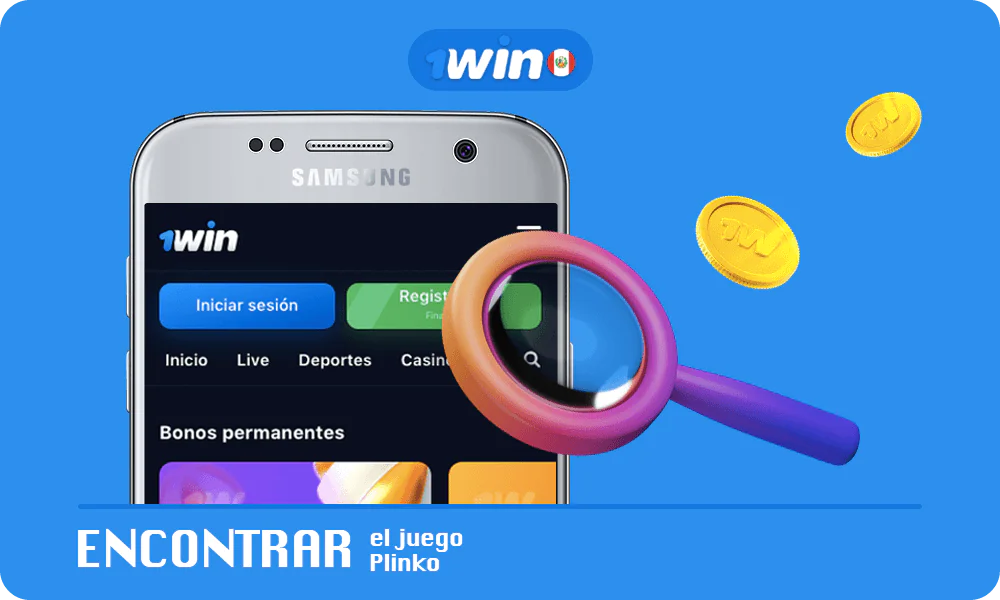 Descripción de cómo Encontrar el juego Plinko en 1win casino