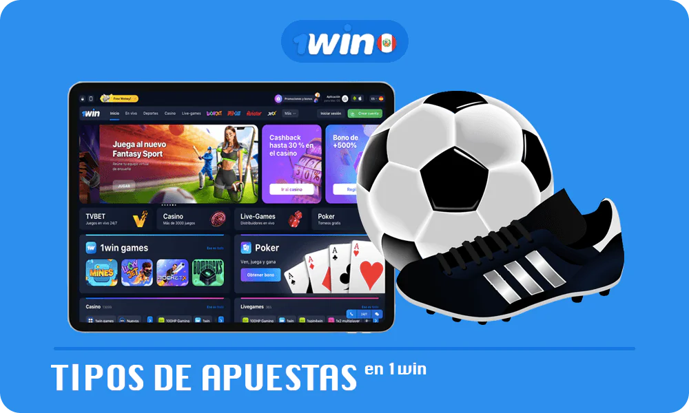 Mesa con Tipos de 1win apuestas
