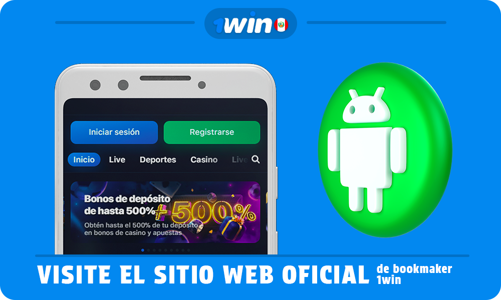 Para instalar 1 win apk para Android, vaya al sitio web oficial de 1win