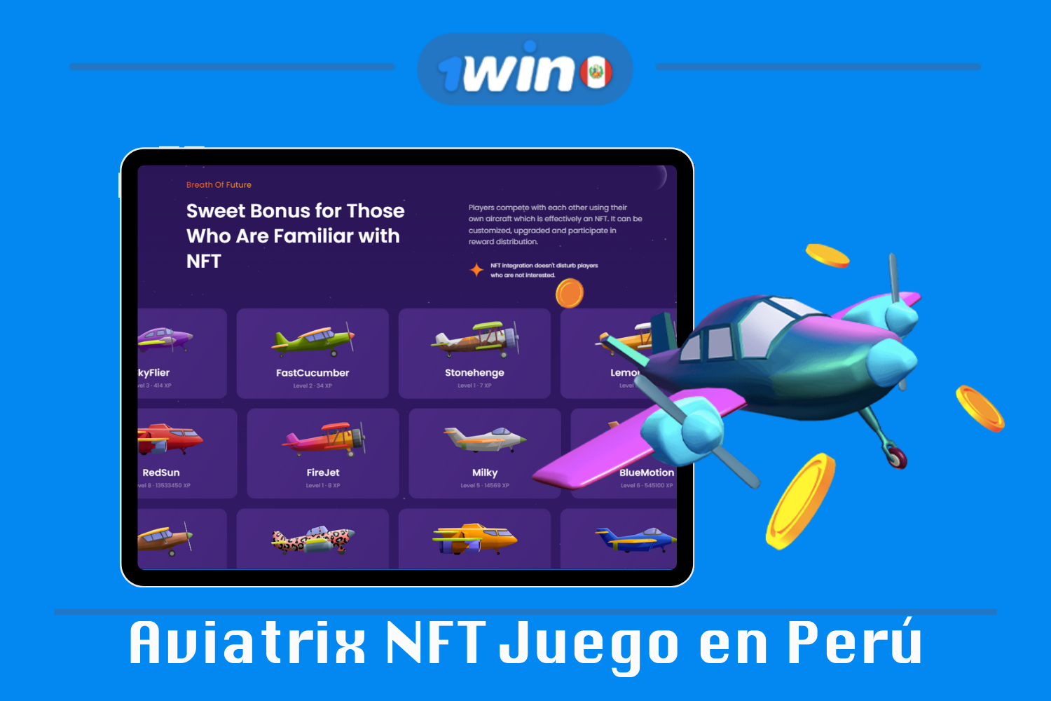Aviatrix es un popular juego de Crash disponible en 1win para todos los jugadores peruanos.