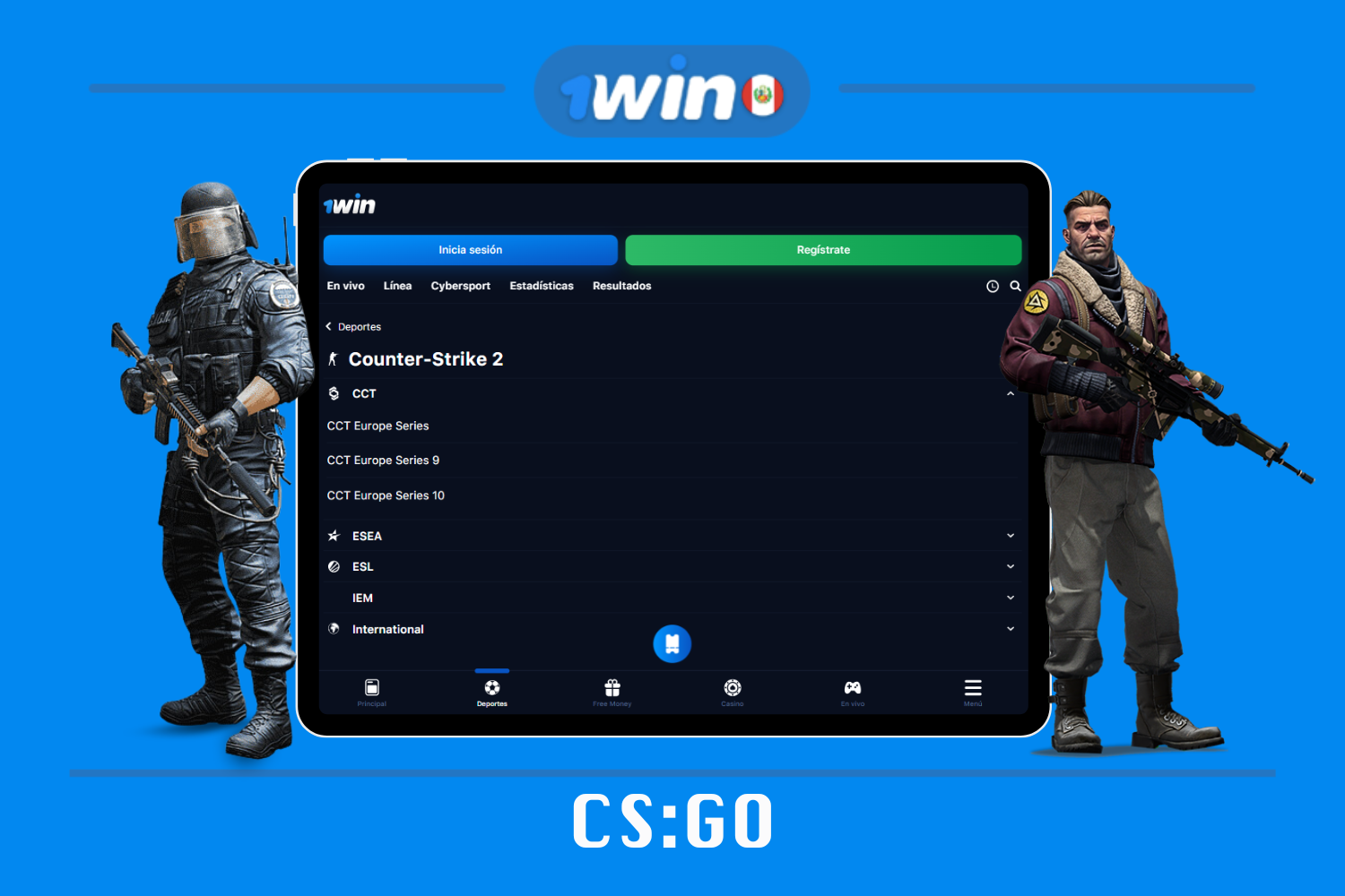 Apuestas de CS en 1win Perú: torneos, apuestas variadas, cuotas altas y streaming HD para una experiencia intensa