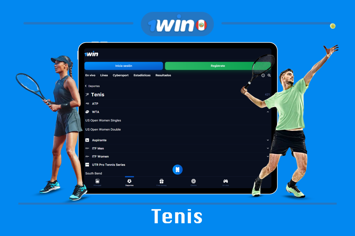 Apuestas de tenis y tenis de mesa en 1win, destacando los torneos populares entre los usuarios de Perú