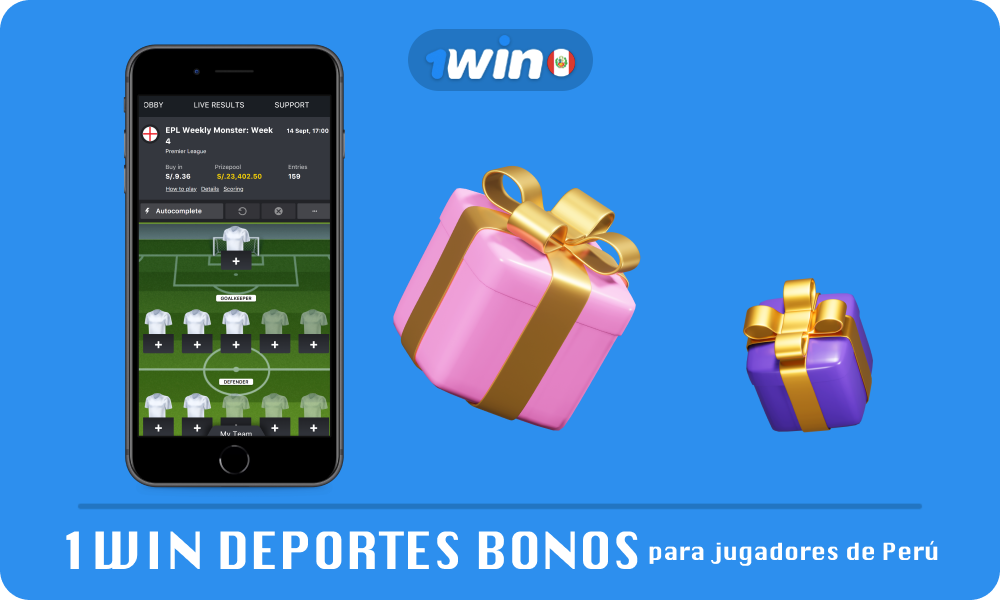 1win Perú ofrece a los jugadores de deportes de fantasía la oportunidad de participar en promociones como un bono por instalación de aplicaciones, usar vales de redes sociales y girar la rueda de la fortuna para ganar puntos de bonificación