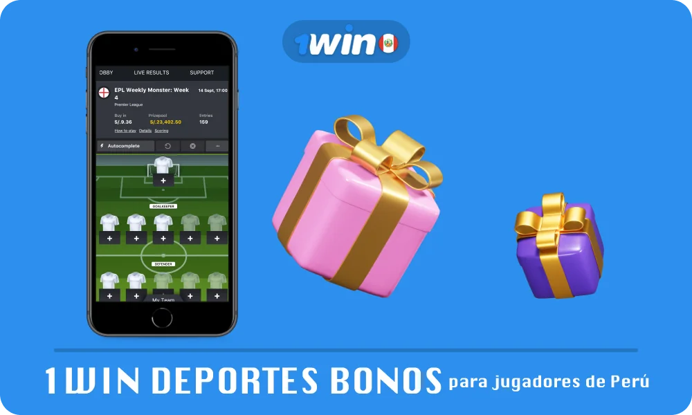 1win Perú ofrece a los jugadores de deportes de fantasía la oportunidad de participar en promociones como un bono por instalación de aplicaciones, usar vales de redes sociales y girar la rueda de la fortuna para ganar puntos de bonificación