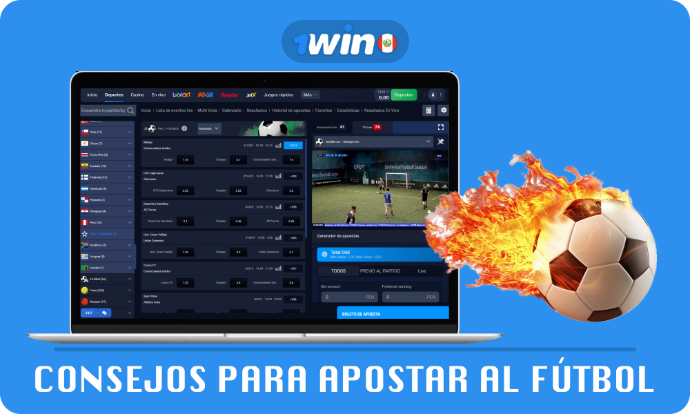 Para aumentar las posibilidades de ganar al apostar en fútbol en 1win Perú, se recomienda a los jugadores realizar varias apuestas pequeñas, evaluar las posibilidades del equipo y analizar estadísticas