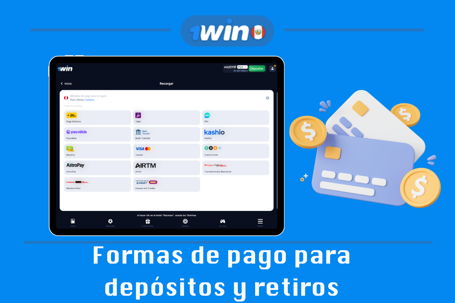 1win ofrece múltiples métodos de pago en PEN para depósitos y retiros en Perú, con detalles y límites claros disponibles en su sitio web