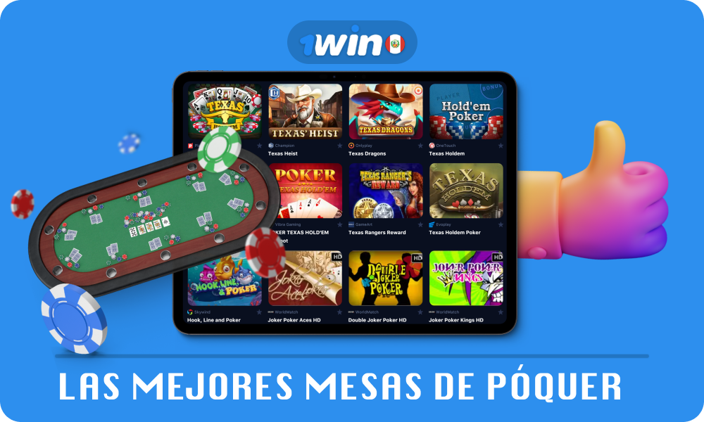 1win Casino en Perú brinda acceso a más de 70 juegos de póquer en línea de proveedores de juegos de azar globales en su sitio web y aplicación móvil