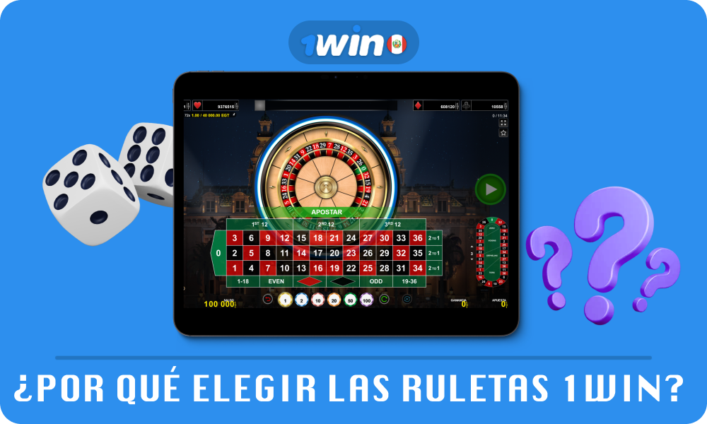 Los jugadores de Perú aprecian y eligen la ruleta en 1win por sus más de 200 juegos, un lucrativo bono de bienvenida, crupieres profesionales multilingües, grandes límites de apuestas y la posibilidad de comenzar con un depósito mínimo de 5 S/