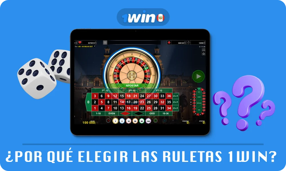 Los jugadores de Perú aprecian y eligen la ruleta en 1win por sus más de 200 juegos, un lucrativo bono de bienvenida, crupieres profesionales multilingües, grandes límites de apuestas y la posibilidad de comenzar con un depósito mínimo de 5 S/