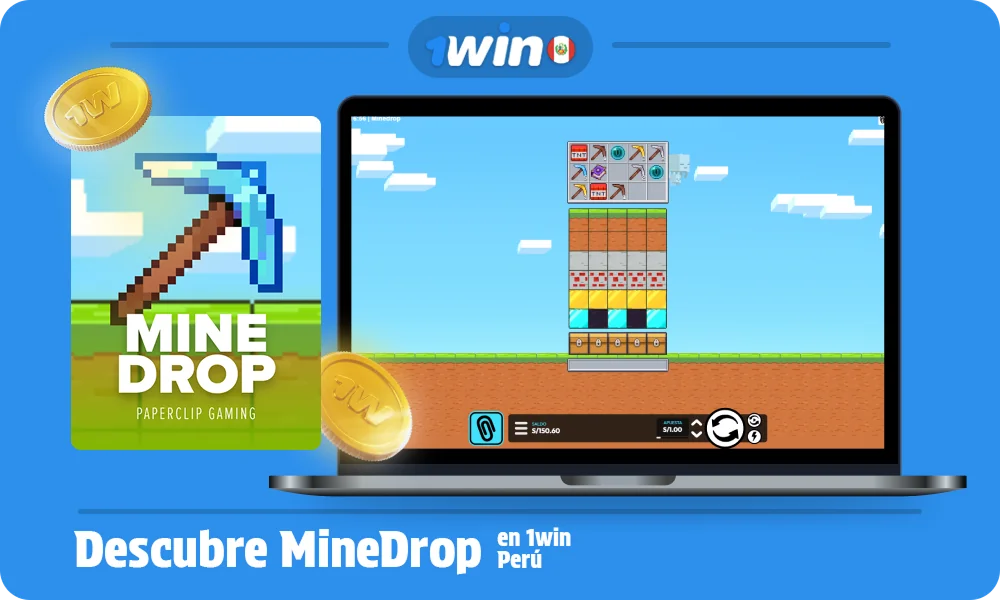 El juego online MineDrop en 1win es un slot con un estilo único, muy popular entre los jugadores de Perú